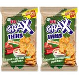 Eti Crax Thins Tatlı Biberli Ekşi Kremalı Kraker 70 g (2 paketi)