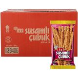 Eti Çubuk Kraker 56 g x 17 Adet Buğday Unu ve Susamlı Türkiye Üretimi Kıtır Atıştırmalık - 56 gr