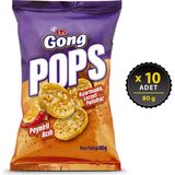 Eti Gong Pops Peynirli Acılı Mısır Patlağı 80 g x 10 Adet - 80 gr