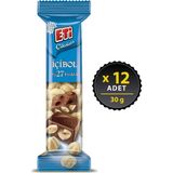 Eti İçibol Fındıklı Beyaz Çikolata 30 gr x 12 Adet Zengin Fındık Lezzetiyle