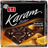 Eti Karam %54 Kakaolu Bademli Portakallı Bitter Çikolata 60 G (7'li Paket)
