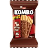 Eti Kombo Bisküvi 56 gr x 18 Yeni Lezzetli Atıştırmalık 5 Adet İçeren Çikolata Kaplı