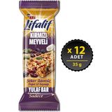 Eti Lifalif Kırmızı Meyveli Yulaf Bar 35 g x 12 Doğal İçerik ve Pratik Kullanım İle Sağlıklı Atıştırmalık - 35 gr