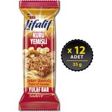 Eti Lifalif Kuru Yemişli Yulaf Bar 35 g x 12 Şeker İlavesiz Doğal Lif Kaynağı Lezzetli Atıştırmalık