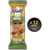 Eti Lifalif Şekersiz Kuru Meyveli Yulaf Bar 35 g x 12 Adet Türkiye Üretimi Sağlıklı Atıştırmalık