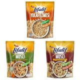 Eti Lifalif Seti | Yulaf Ezmesi 500 g x1 + Kuru Meyveli ve Fındıklı Müsli 350 g x1 + Yer Fıstıklı Ve Hurmalı Müsli 350 g x1