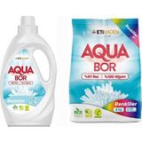Eti Maden Aquabor Çamaşır Deterjanı Toz 6 kg Renkliler Için+33 Yıkama Beyazlar Için Sıvı