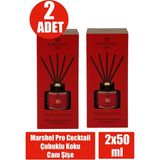 Eti Marshel Pro Cocktail Çubuklu Koku Cam Şişe 50 ml 2 Adet