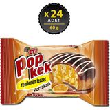 Eti Popkek Portakallı Kek 60 g x 24 İçindekilerle Zenginleştirilmiş Doyurucu Atıştırmalık - 60 gr