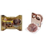Eti Seti | Browni Gold Çikolata Soslu Kek 45 g x 24 Adet x1 + Puf Kakaolu Bisküvi 18 g x 48 Adet x1