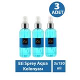 Eti Sprey Aqua Kolonyası 150 Ml 3 Adet
