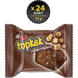 Eti Topkek Fındıklı Kakaolu Kek 35 g x 24 Adet Yumuşak Dokulu Türkiye Üretimi Atıştırmalık