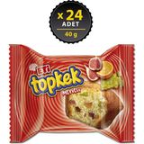 Eti Topkek Meyveli Kek 40 g x 24 Adet İncir Portakal Ayva Üzüm Parçacıklı Yumuşak Atıştırmalık