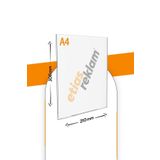 Etias Reklam A4 U Tipi Dikey Masa Üstü Şeffaf Pleksi Föylük / Broşürlük
