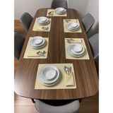 Etifa Tekstil Etifa 12 Parça Supla & Peçete Çeyiz Seti – 6 Kişilik Bej Supla Takımı, Leke Tutmaz - 32 x 44 cm
