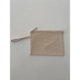 Etifa Tekstil Etifa Kanvas Clutch Çanta Astarlı Günlük Kullanım Kadın El Çantası - Bej