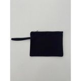 Etifa Tekstil Kanvas Clutch Çanta Astarlı Dayanıklı Fermuarlı Günlük Kullanım Kadın El Çantası Organizer Çanta Siyah