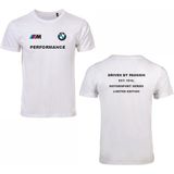 Etifa Tekstil Unisex Beyaz %100 Pamuk Regular Fit Tişört – Bmw Baskılı, Günlük & Spor T-Shirt - 2XL