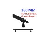 ETİK MOBİLYA AKSESUARLARI Efsun Kulp Siyah Metal 160mm Mutfak Dolabı Kulp Gardolap Kulp Portmanto Kulp
