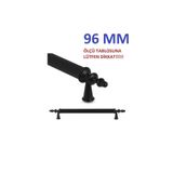 ETİK MOBİLYA AKSESUARLARI Efsun Metal Kulp Siyah 96mm Mutfak Dolabı Kulp Ayakkabılık Dolap Kulp Banyo Dolabı Kulp