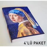 Etika Art Journal 4'lü Kareli A6 Defter Seti – Renkli Kapak | Hafif kağıt, renkli karton kapak, tel dikişli 4'lü kareli set – planlama ve çizim için ideal. 72 Sayfa 10,5x14,5 cm