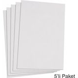 Etika Beyaz Mukavva 35x50 cm 5'li Paket - 1.0 mm Kalınlık - Okul Projeleri, Maket ve Pano Çalış