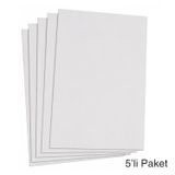 Etika Beyaz Mukavva 35x50 cm 5’li Paket - 1.0 mm Kalınlık - Okul Projeleri, Maket ve Pano Çalışmaları İçin Sert ve Dayanıklı Karton