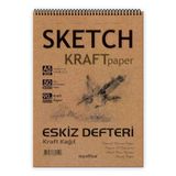 ETİKA Kraft Eskiz Defteri A5-90 gr Doğal Kağıt, Spiralli, 50 Yaprak Sketchbook