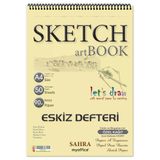 Etika SAHRA A4 Spiralli Eskiz Defteri – 50 Yaprak, 90 gr İnce Dokulu Ivory Kağıt Sketchbook, Çizim ve Boyama Defteri