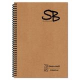 Etika Sb A5 70 Yp. Defter Kraft Kapak Spiralli Hafif Kağıt Kareli 140 Sf.