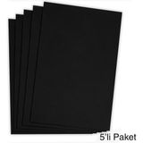 Etika Siyah Mukavva 35X50 cm 5'li Paket - 1.0 mm Kalınlık - Sunum, Pano ve Maket Yapımı Için S