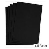 Etika Siyah Mukavva 35x50 cm 5’li Paket - 1.0 mm Kalınlık - Sunum, Pano ve Maket Yapımı İçin Sert ve Dayanıklı Karton