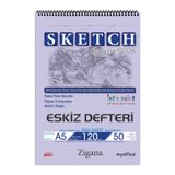 Etika Zigana A5 Spiralli Eskiz Defteri – 50 Yaprak, 120 gr Çizim Kağıdı, Sketchbook