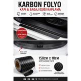 Etiket Dünyası 5d Karbon Folyo Tampon Çamurluk Bagaj Kapı Eşiği Koruyucu Şerit Eşik Koruma Bandı 5d Folyo 150x10 cm