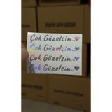 Etiket Dünyası Çok Güzelsin Güneşlik Ayna Yazısı 1 adet Oto Sticker Etiket Hologram 8.5x2cm