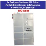 Etiket Mutfak Düzenleme Gıda Saklama, Kavanozlar, El İşleri İçin