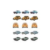 Etiketçi Paşa 15 Adet XL Boy Nostalji Araç Stickerı Defterler,Günlükler,Kitaplar İçin Eğlenceli Çıkartma Etiketler