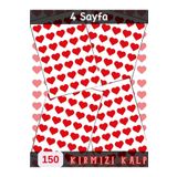 Etiketçi Paşa 150 Adet Hediyelik Kırmızı Kalp Şeklinde Çıkartma Sticker Günlük Planner Ajanda