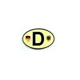 Etiketçilere Özel Armalar Oval Adac D Deutschland Almanya Bayraklı Krem Alüminyum Arma Sticker