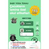 Etiketim Baby Yoda Temalı Isme Özel Okul Etiketi