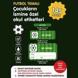 Etiketim Futbol Temalı Okul Etiketi