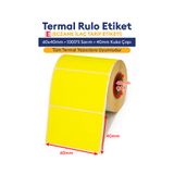 Etiketin Ambalaj 40x60 Sarı Termal Etiket Eczane İlaç Tarif Etiketi, Eko Termal Raf & Fiyat Etiketi 1000 Sarım 1 Rulo