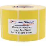 Etiketler , Hazır Al Hızlı Al Tarif Etiketi Eko Termal 60MM x 40MM Ruloda 1000 Adet 40MM Kuka Çapında, Reçete