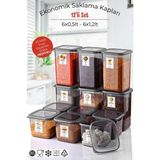 Etiketli 12'li Antrasit Ekonomik Kırılmaz Saklama Kabı Seti 6x0,5/6x1,2 Lt. - 10 x 15 cm