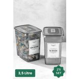 Etiketli 2Li Strip Mega Boy Toz Ve Tablet Deterjan Saklama Kutusu 2X(3,5 Litre)