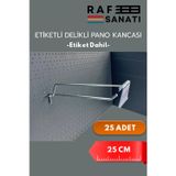 Etiketli Delikli Pano Kancası 25 CM | 25 ADET | Tel Askı Kancası | Delikli Panel Raf Askısı | Fon Kancası Etiketli