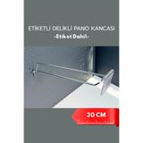 Etiketli Delikli Pano Kancası 30 CM | Tel Askı Kancası | Delikli Panel Raf Askısı | Fon Kancası (10)