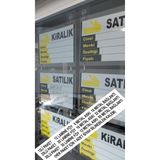 ETİKETLİK FİYATLIK - 112-METAL ASKILI PVC KAPLI SATILIK KİRALIK İLANLARI - YAZ SİL - 12 ADET