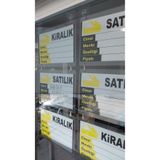 ETİKETLİK FİYATLIK - 120-METAL ASKILI PVC KAPLI SATILIK KİRALIK İLANI - YAZ SİL - 20 ADET