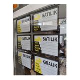 ETİKETLİK FİYATLIK 330-L TİP ASKILI EMLAK VİTRİN ÇERÇEVE 30AD ( STOKTA 8 RENK)